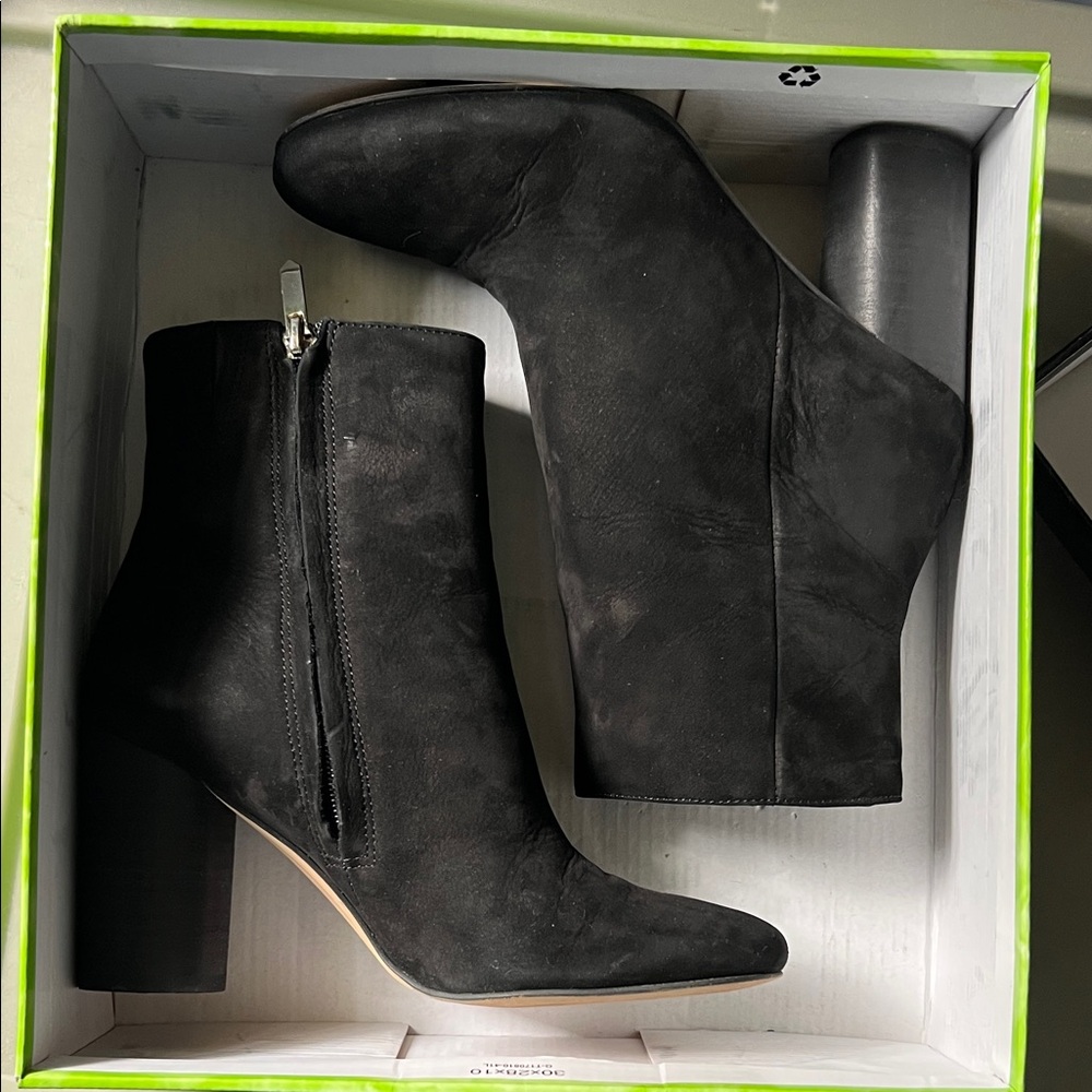 Sam Edelman Black Suede Heeled Boots